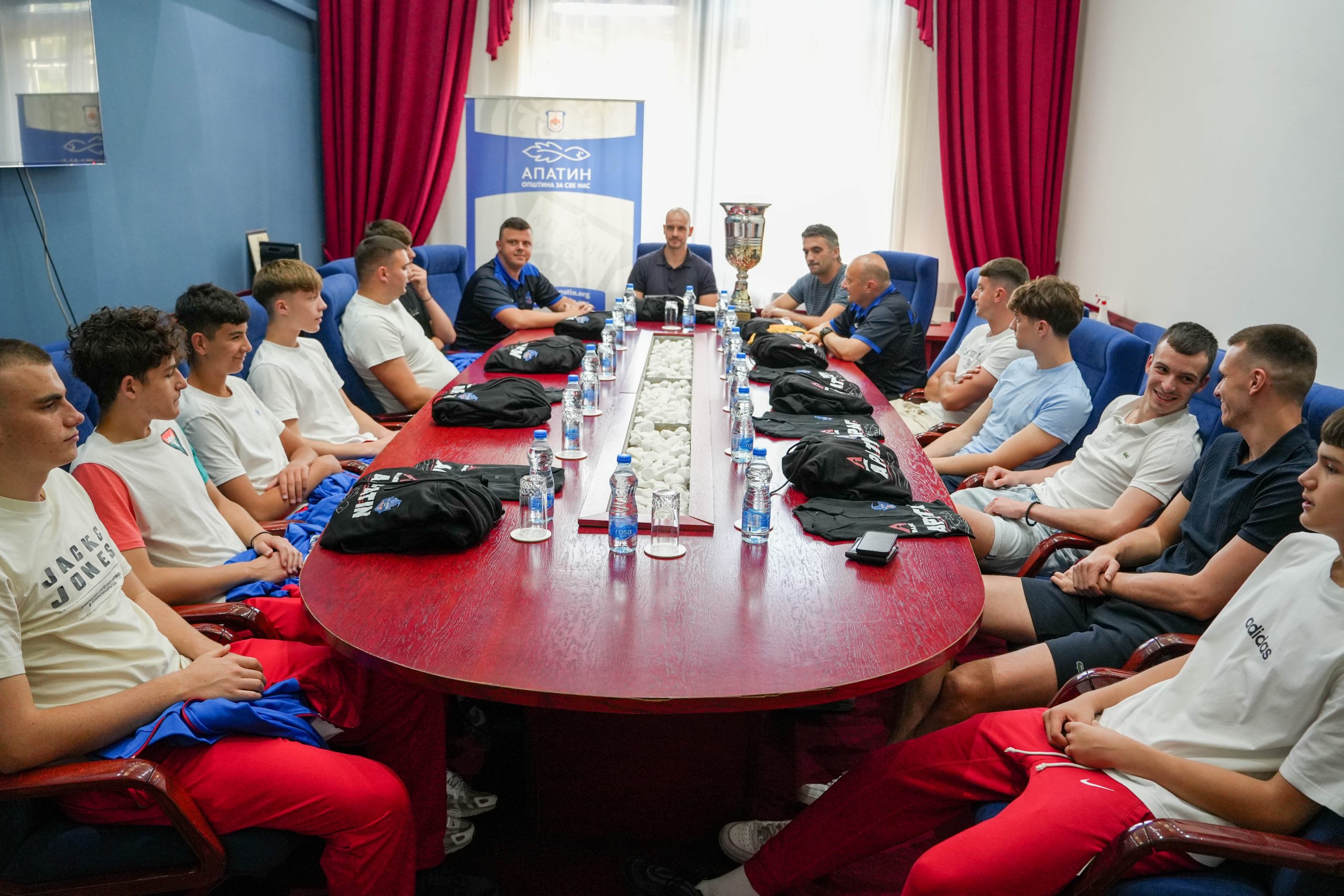 KK Apatin na prijemu u Opštinskoj upravi nakon plasmana u Drugu ligu Srbije