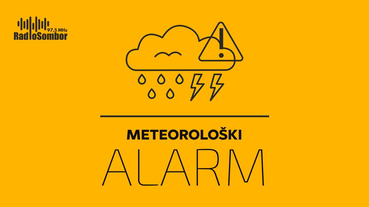 Narandžasti meteoalarm na snazi za Bačku, mogući obilni pljuskovi, grmljavina i grad