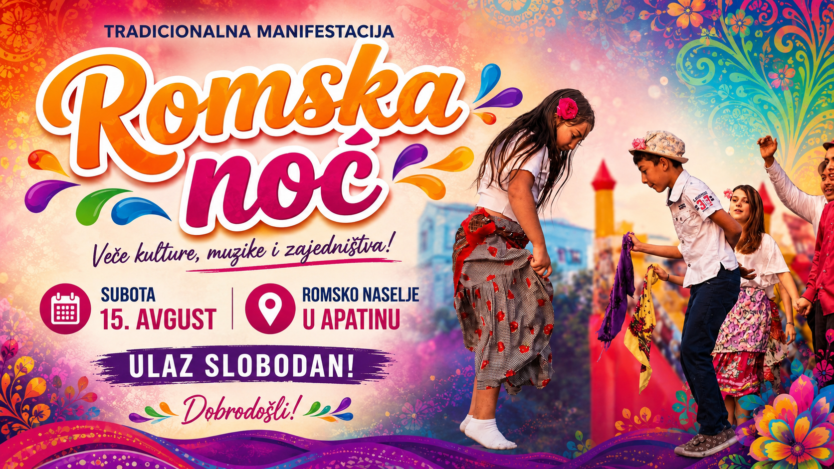 Apatin 15. avgusta domaćin manifestacije „Romska noć“