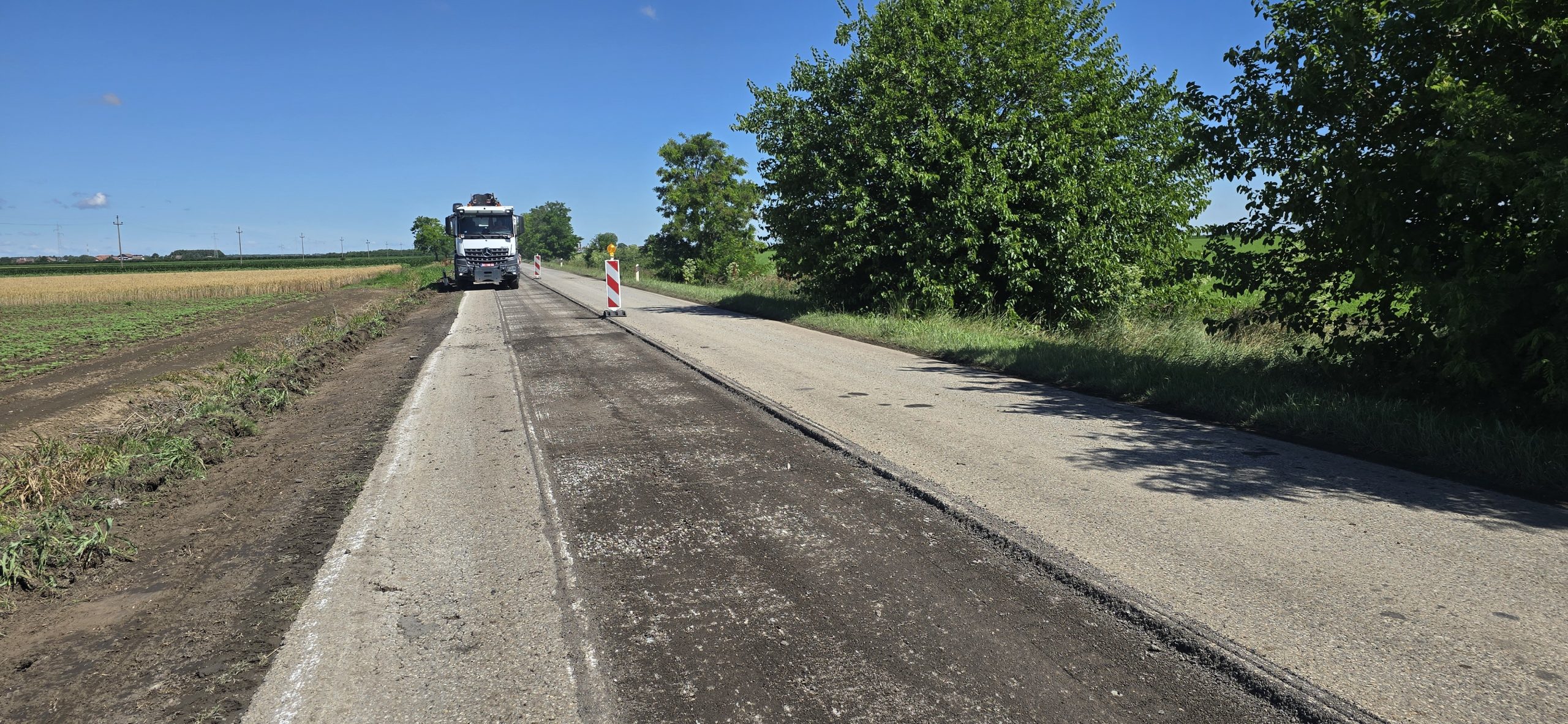 Radovi nastavljeni na putu Srpski Miletić–Odžaci