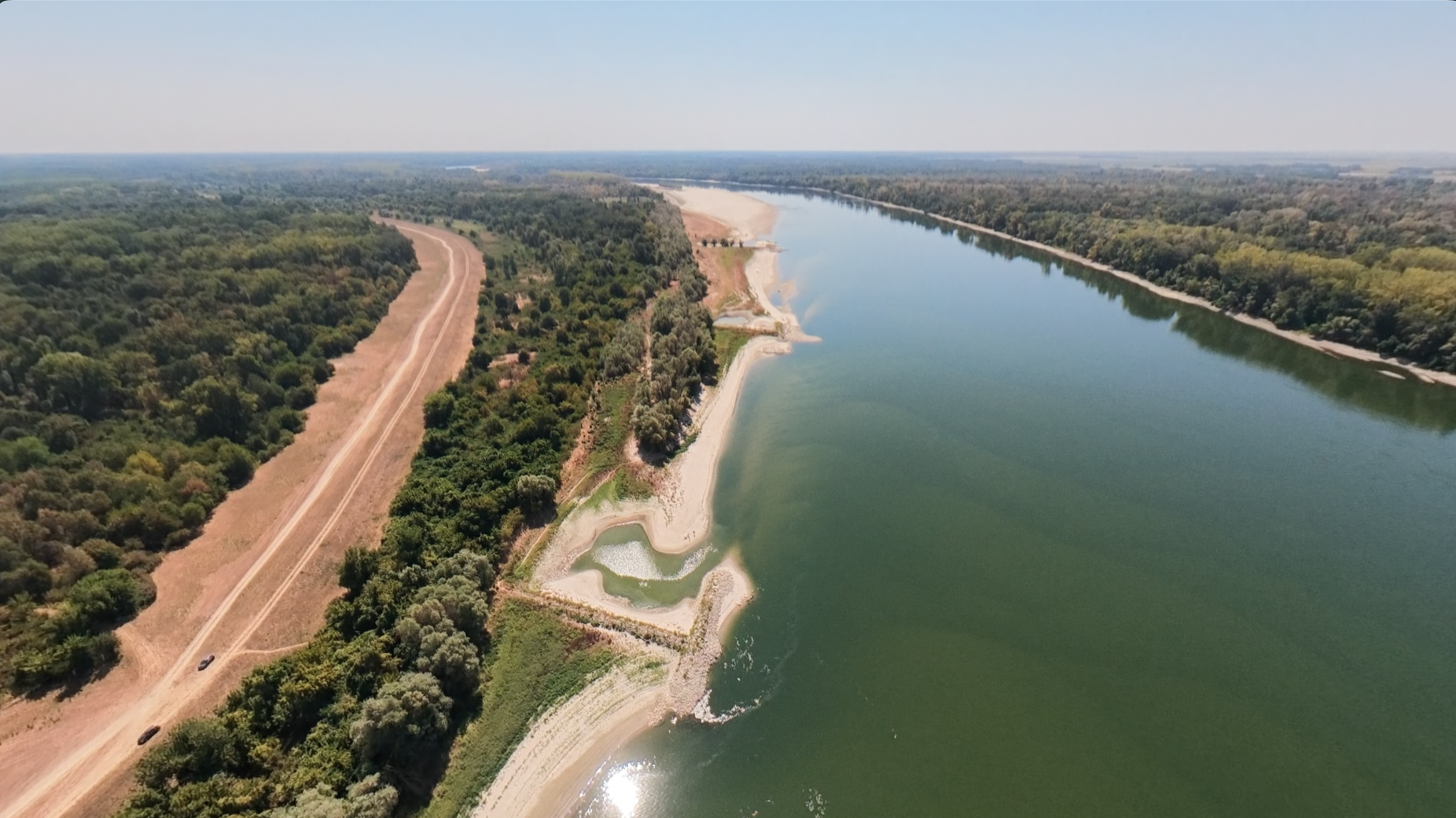 Vodostaj Dunava kod Bezdana na -163 centimetra