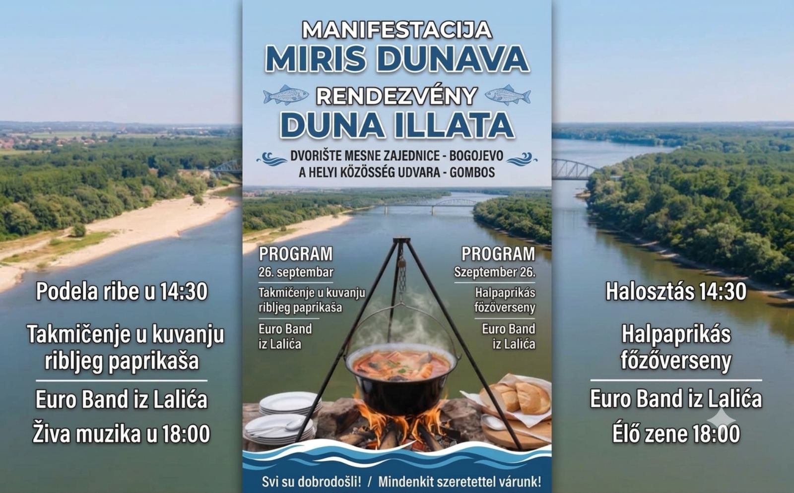 Miris Dunava Bogojevo: Riblji paprikaš 26. septembra